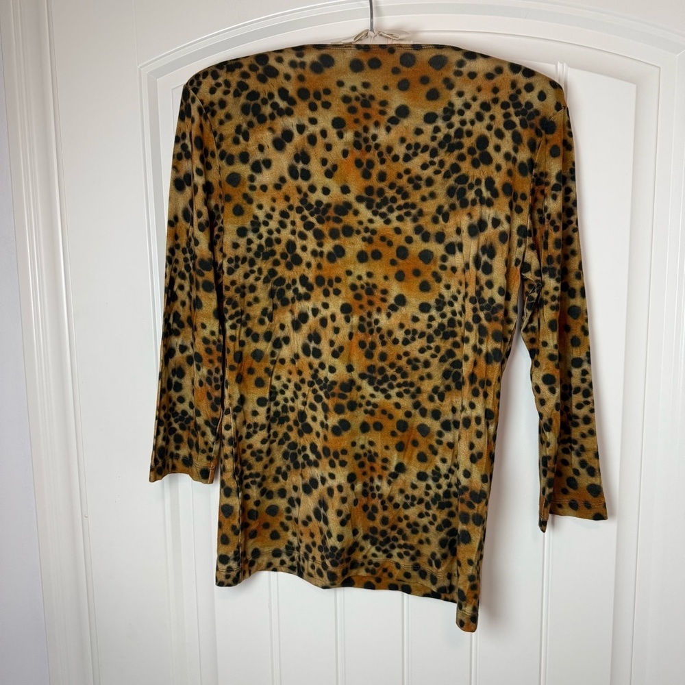 Leggiadro Tan and Brown top with Long Sleeves - Picture 3 of 6